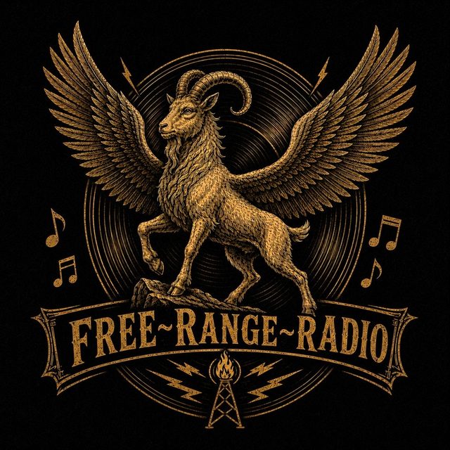 Free~Range~Radio winged goat emblem